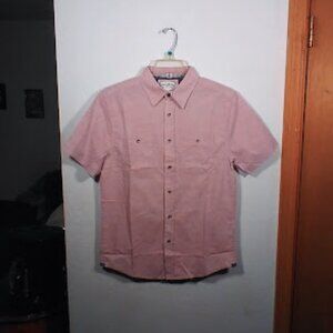 Flag & Anthem Dry Goods Supply Mauve Short Sleeve Button Down Shirt Size: S NWT